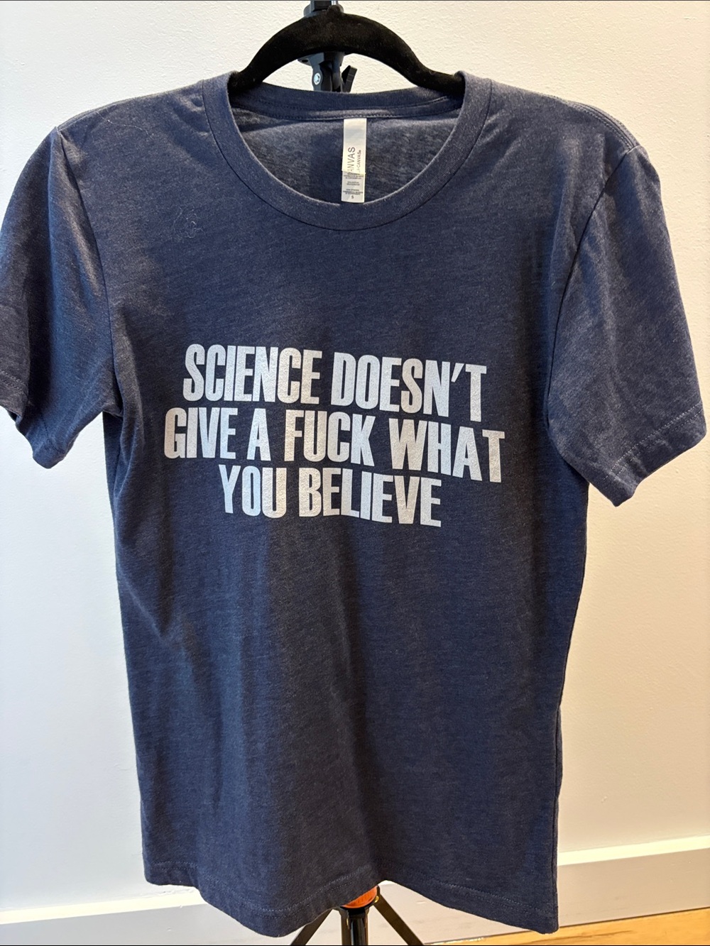 Bella Canvas Navy Blue Tee with unapologetic, graphic/slogan